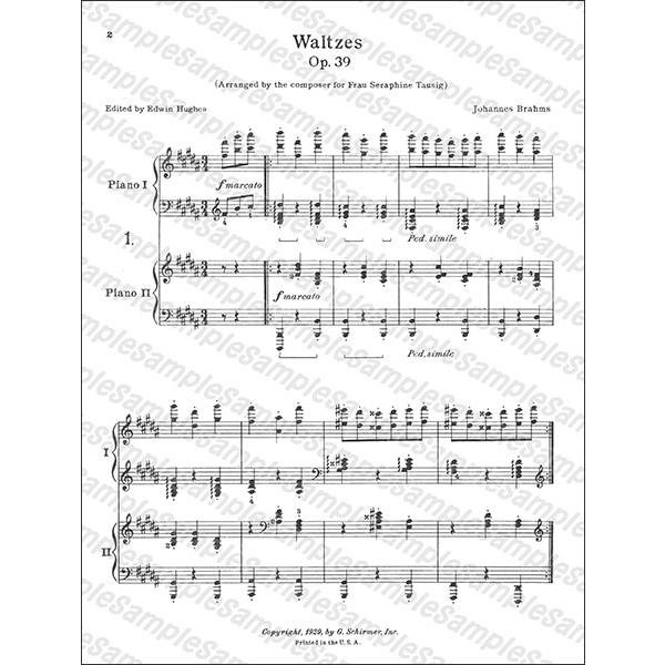 楽譜 ブラームス/4手のためのワルツ集(【78885】/50259870/2台ピアノ4
