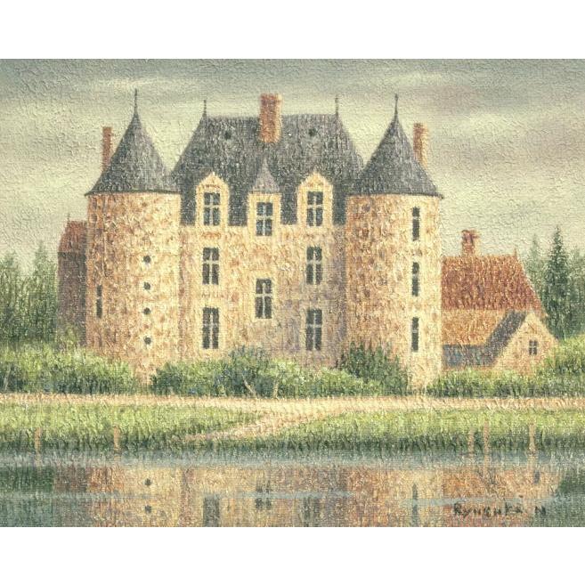 西村龍介 『晴日』 油絵・油彩画 F3(3号) 絵画 肉筆 外国の風景 古城