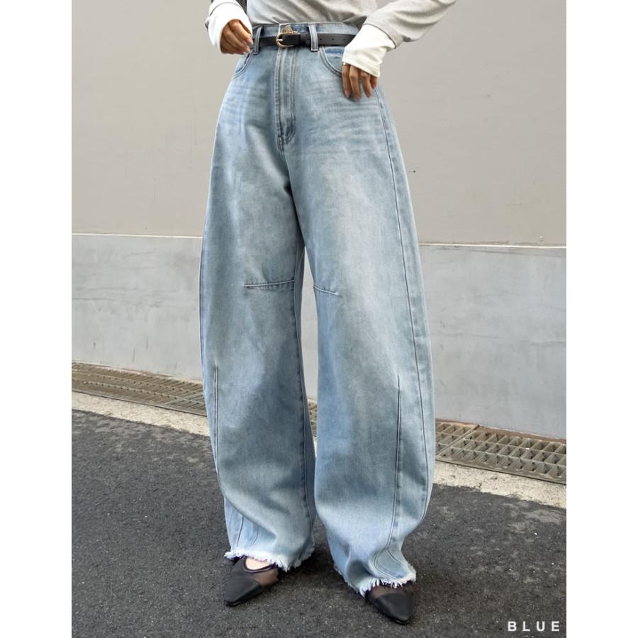 Re:EDIT（リエディ） デニム パンツ バレルレッグ レディース 14色 低