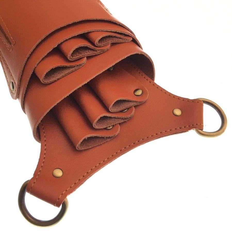 本革シザーケース Tall タイプ 本革ベルト付 送料無料 ハサミ6丁 美容