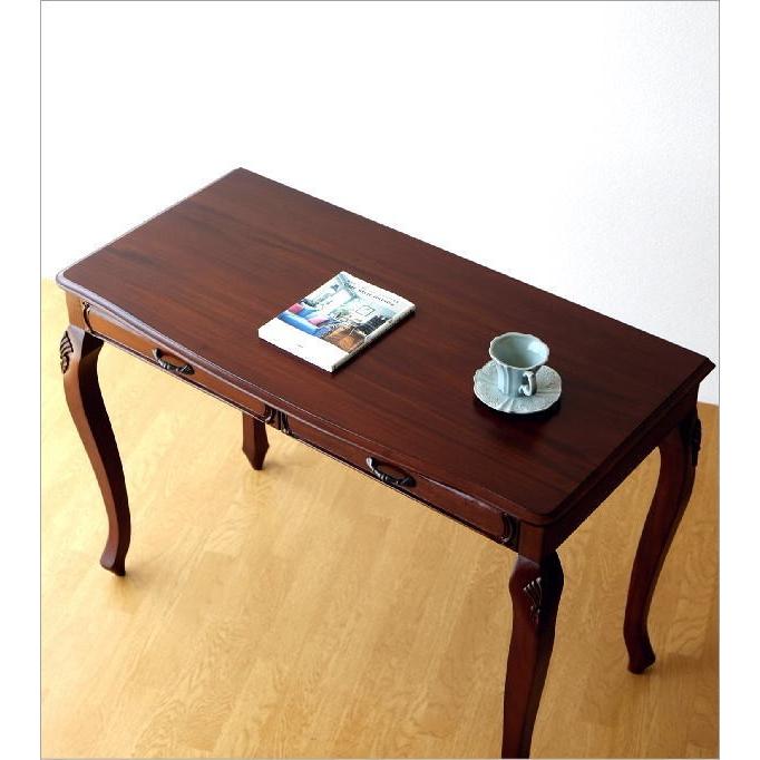 デスク 机 木製 パソコンデスク アンティーク おしゃれ ヨーロピアン