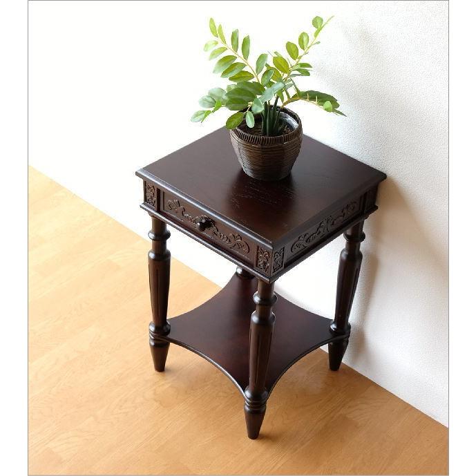 花台 アンティーク サイドテーブル 木製 レトロ おしゃれ 花瓶台 玄関