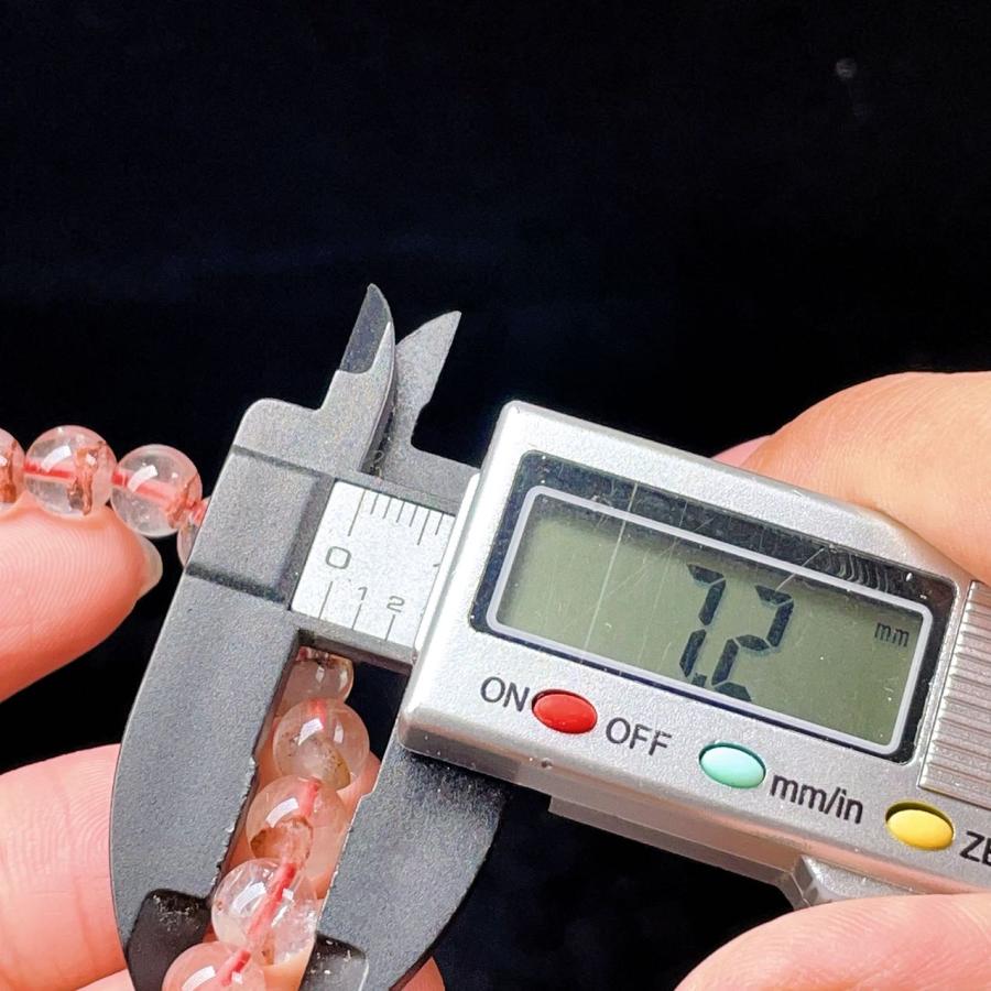 PROME 天然石 一点物 レッドファントムクオーツ・赤富士入水晶・赤幻影