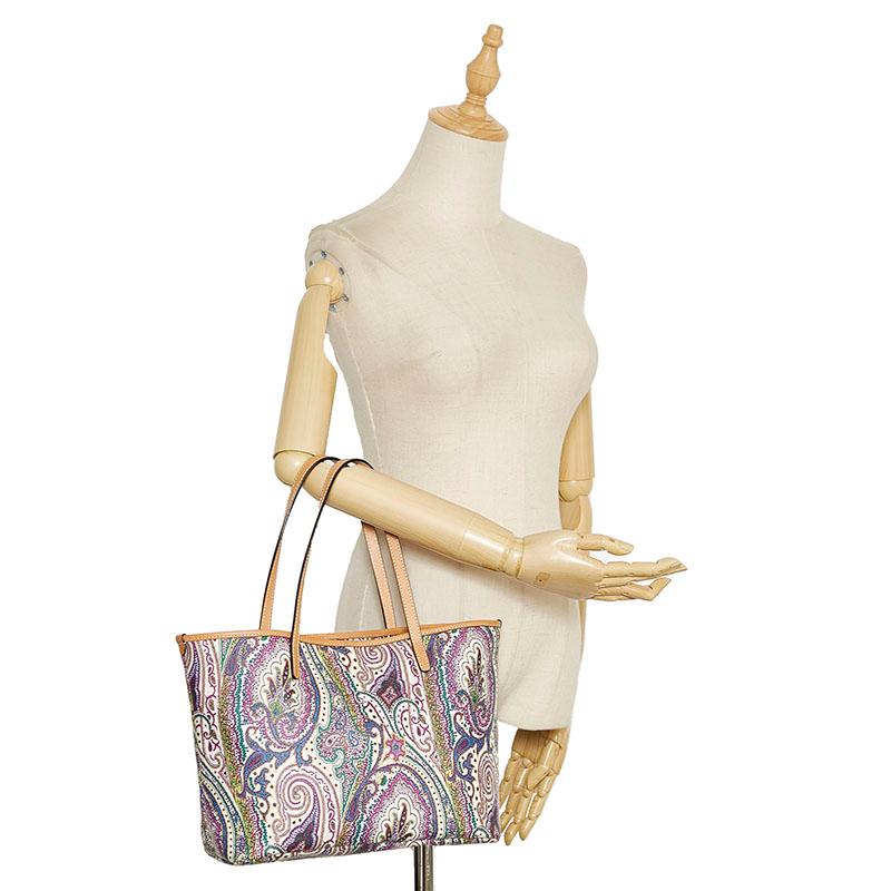ETRO（エトロ） ペイズリー トートバッグ ショルダーバッグ ホワイト