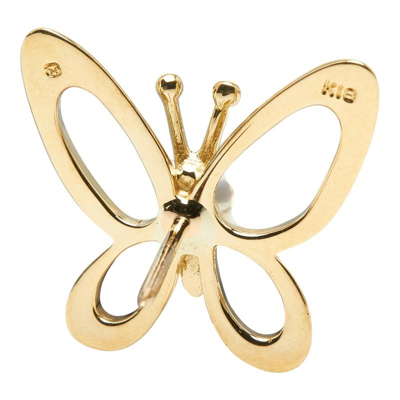 MIKIMOTO（ミキモト） K18 ゴールド パール5.4mm バタフライ 蝶々