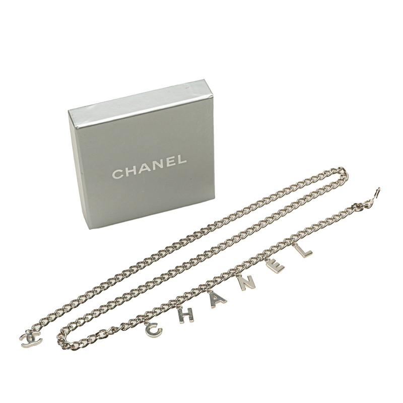 CHANEL（シャネル） ロゴ チェーン ベルト シルバー メタル レディース