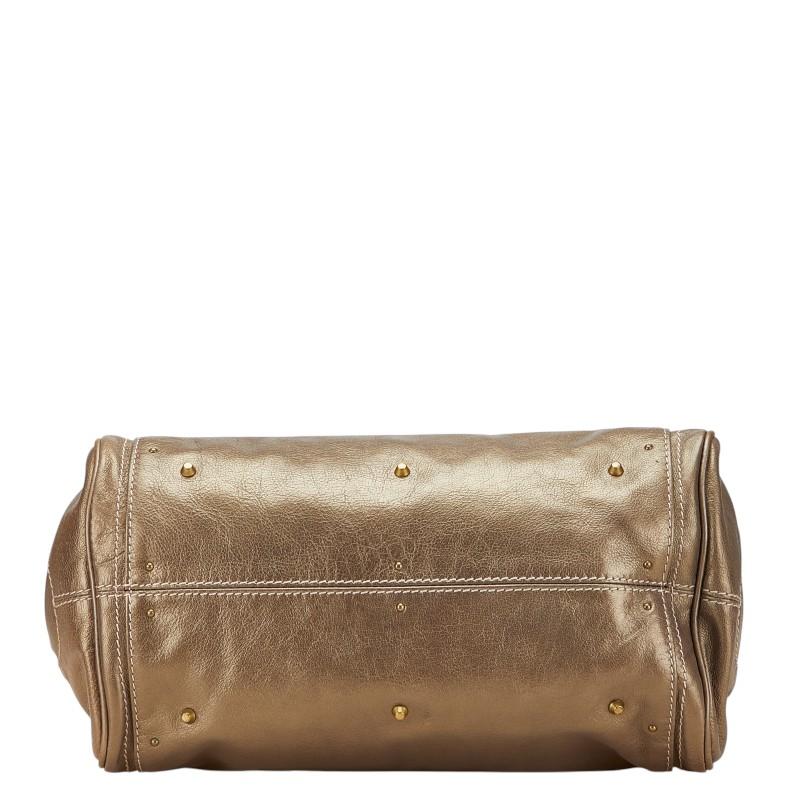 Chloe（クロエ） パディントン ハンドバッグ ゴールド ブラウン レザー