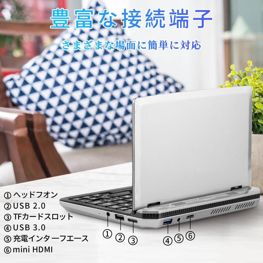 7インチ小型ノートパソコン Office2024付き 12GBメモリ Windows 11 Pro