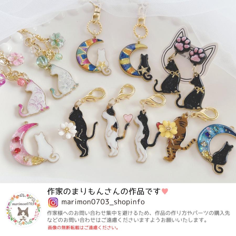 セッティング台 猫のチャーム デコ土台 レジン土台 きれいめゴールド