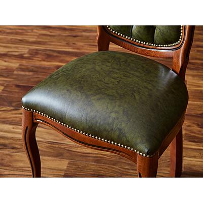 green（グリーン） イタリア製 ダイニングチェア 本革 送料無料猫脚