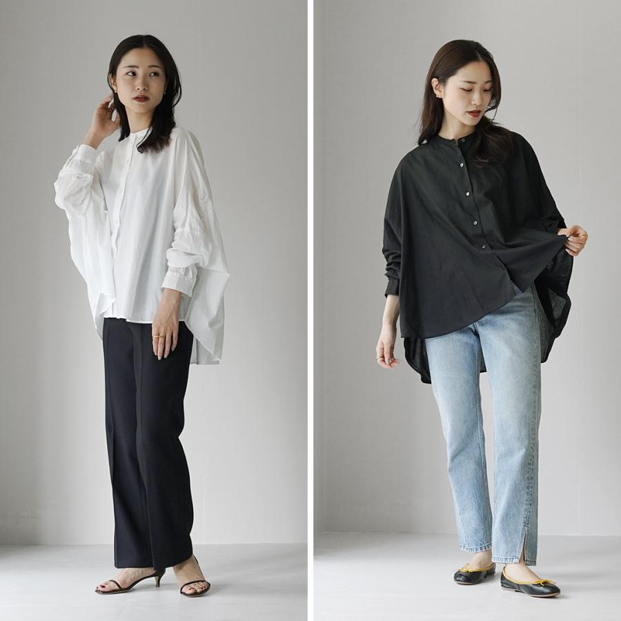 mizuiroind（ミズイロインド） バックギャザー ワイドシャツ