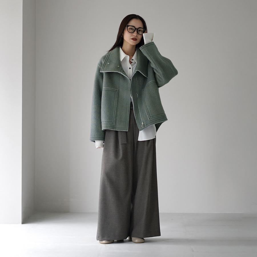 CYAN TOKYO（シアントーキョー） ウールシャギー スタンドブルゾン