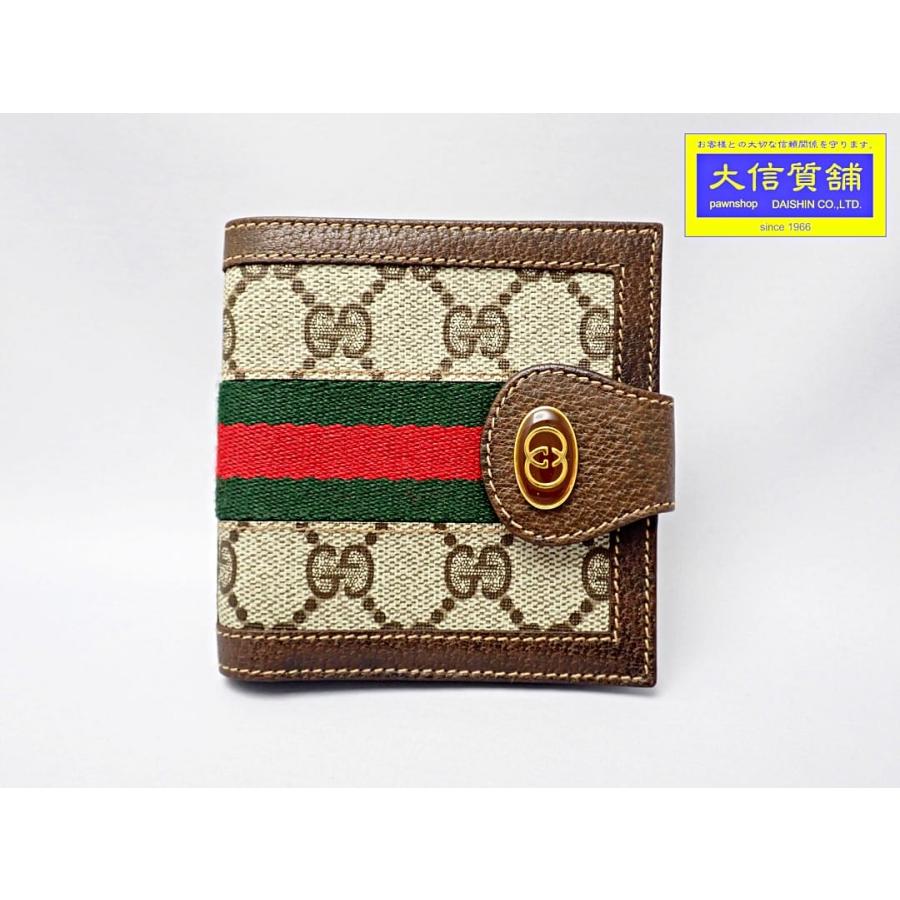 GUCCI（グッチ） オールドグッチ 二つ折り財布 シェリーライン
