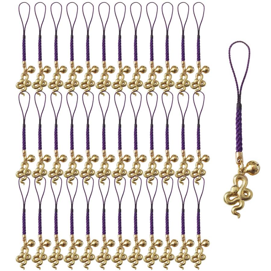 干支ストラップ 2025年干支 巳 へび 100個入 お守り 縁起物 ゴールド