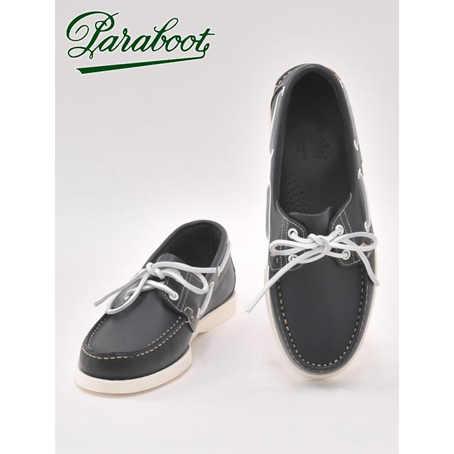 Paraboot（パラブーツ） ネイビー 濃紺デッキシューズ オイルドレザー