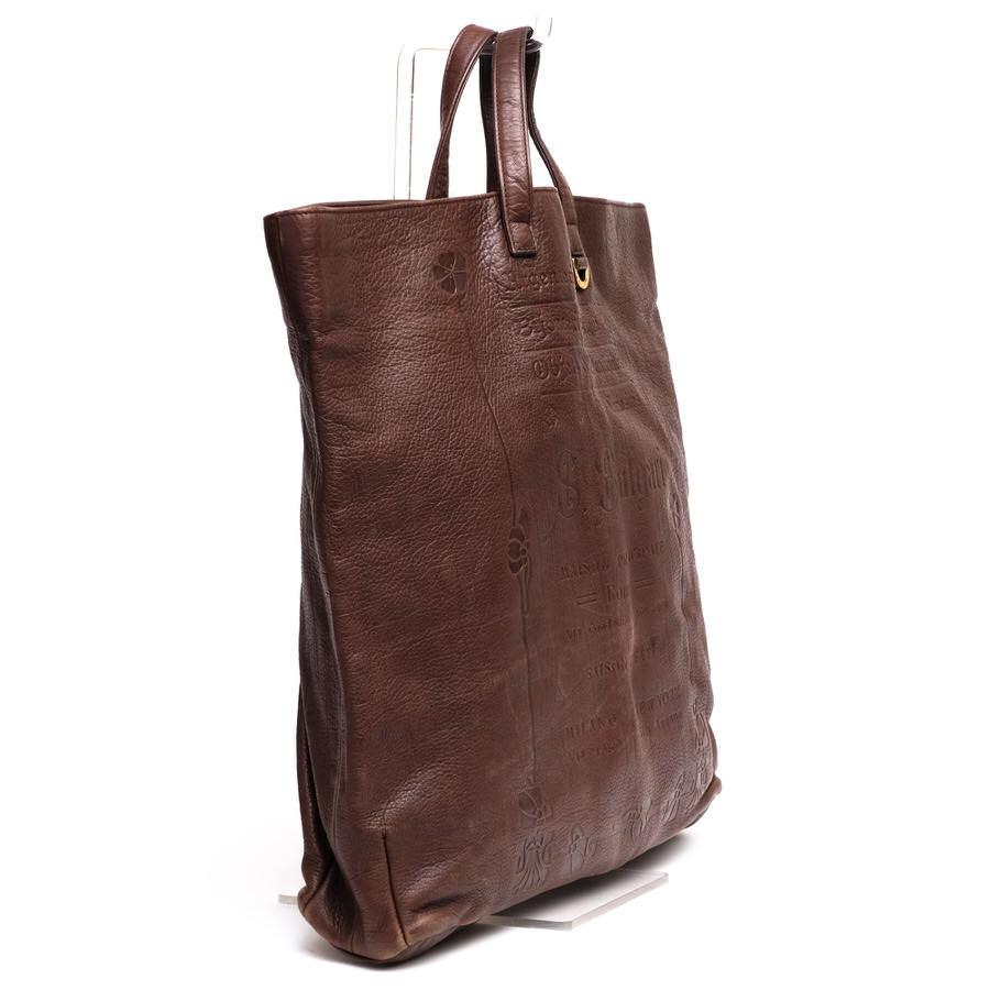 BVLGARI ブルガリ トートバッグ シボ革 シュリンクレザー ユニセックス