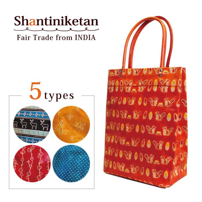 トートバッグ 革 レザー シャンティニケタン A4サイズトートバッグ