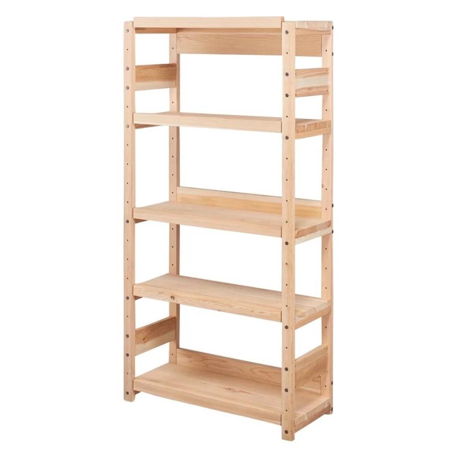 dinos（ディノス） 日田杉 天然木頑丈ラック ハイタイプ 幅90cm