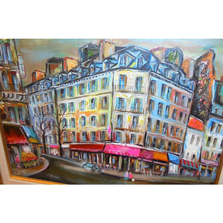 絵画 油絵 小澤勇寿郎 作 パリの街 8号サイズ インテリア 定価160000円