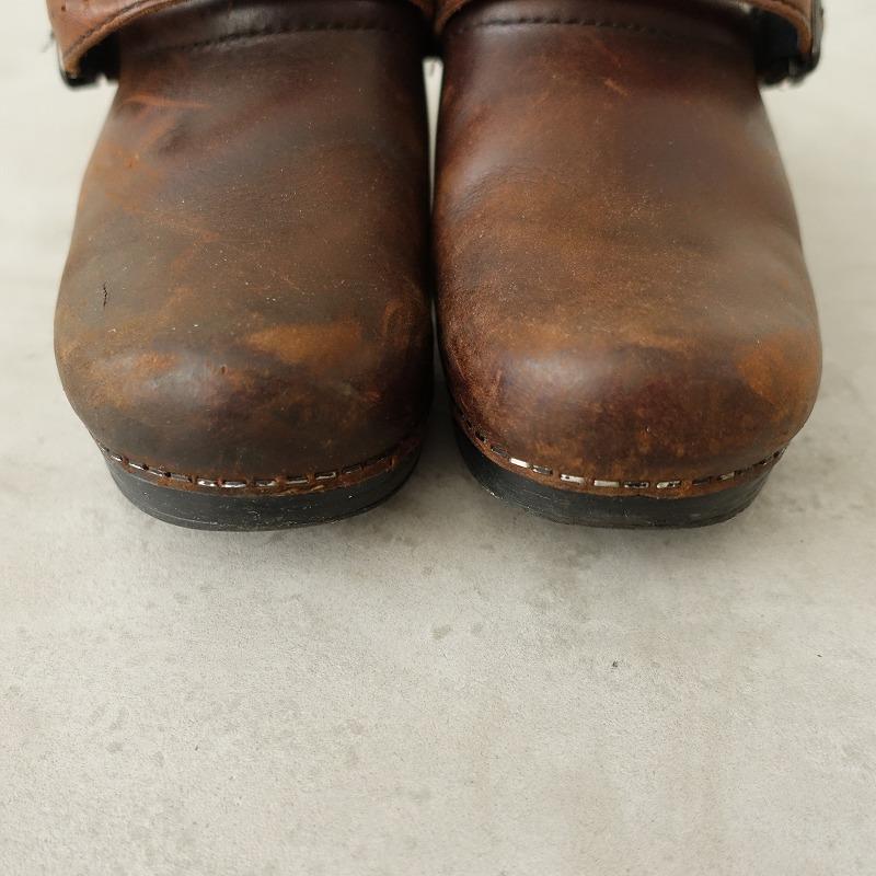 dansko（ダンスコ） *レザーサボサンダル 36/23*ブラウン皮革靴バック