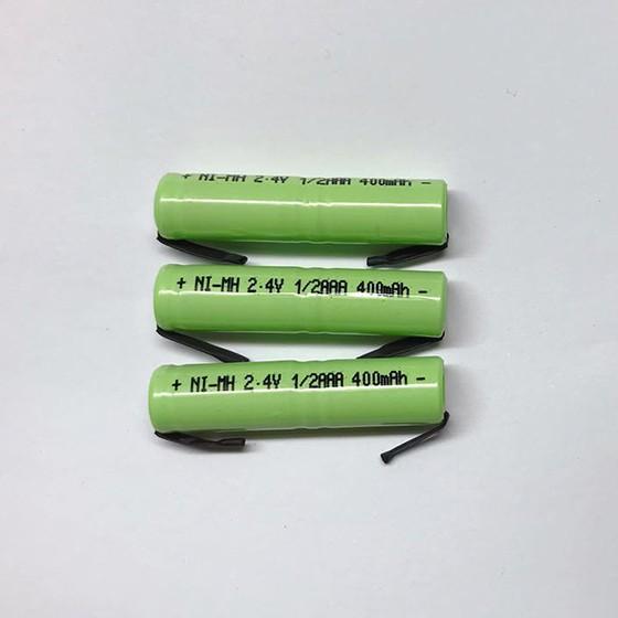3個セット 充電式 ニッケル水素電池 NiMH充電池 2.4V 1/2AAA 400mAh