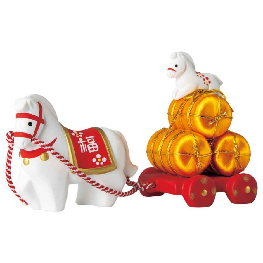 干支 午 置物 馬 うま 2026年/ 開運宝曳き親子午 /粗品 販促 景品 縁起