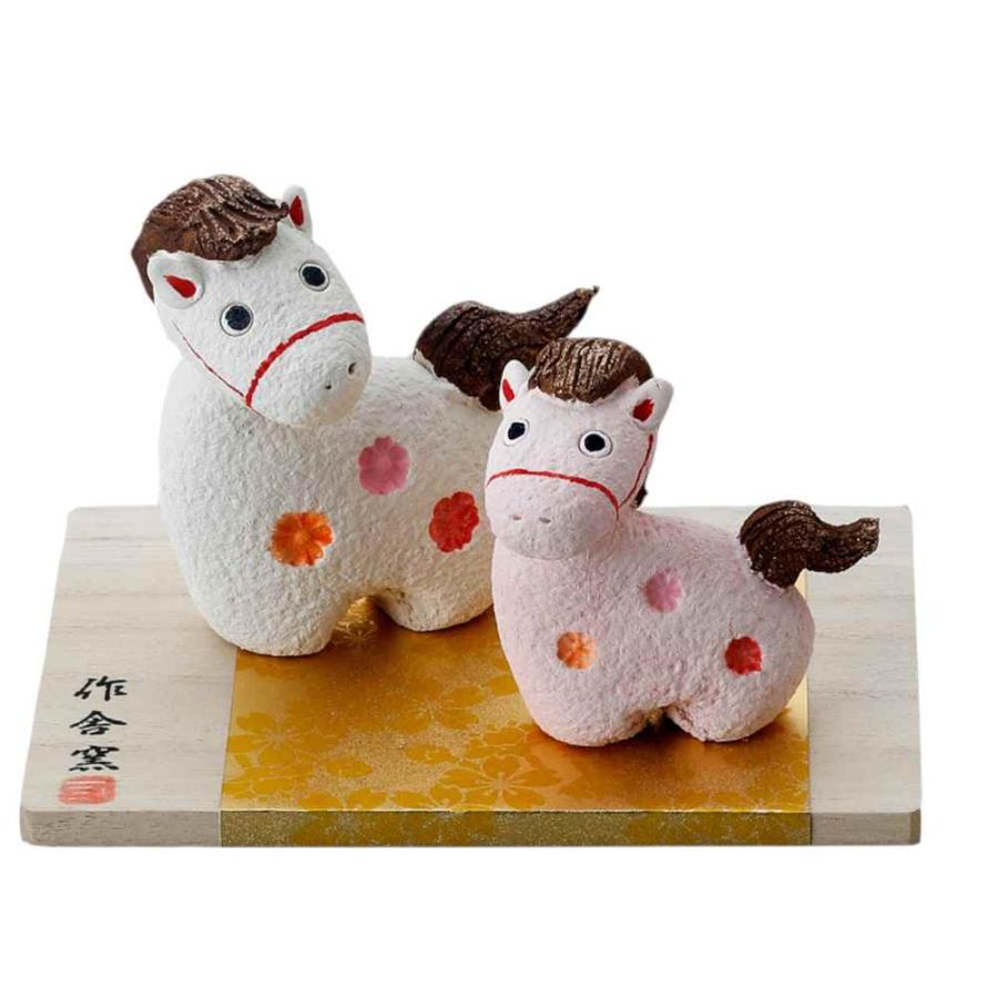 干支 午 馬 うま 2026年 人形師の手造り置物 弥生窯作/ 組飾り /粗品