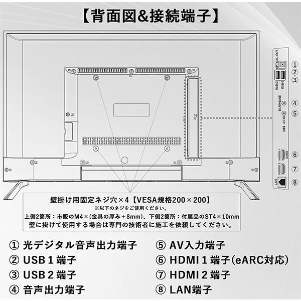 山善（YAMAZEN） 40型 チューナーレス テレビ Google TV フル
