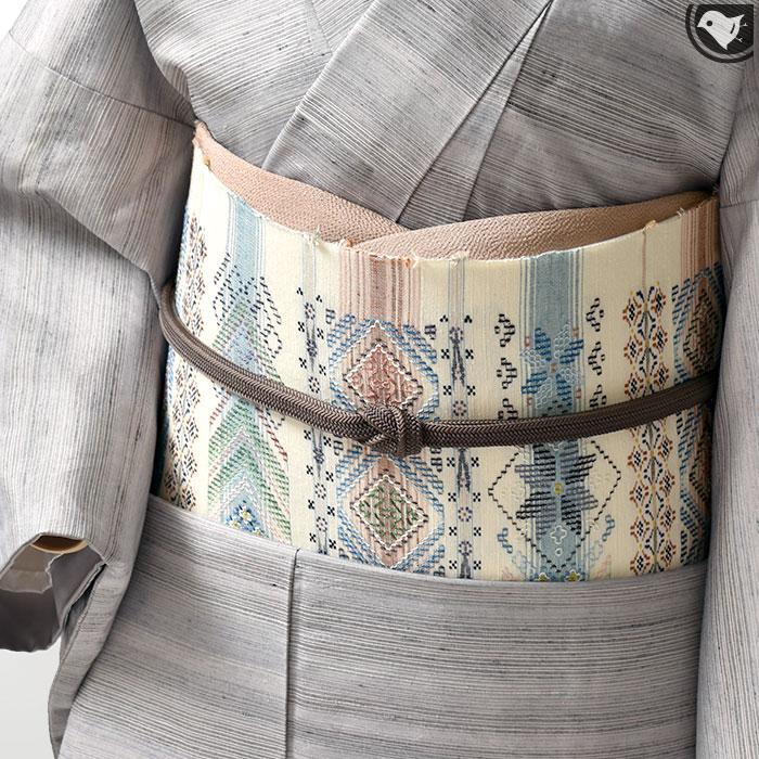 本場琉球 読谷山花織 大城佐知子 作 “香風花” 手織り 本草木染 九寸