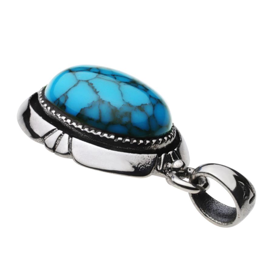 ターコイズ シルバーペンダント メンズ ネイティブ インディアン