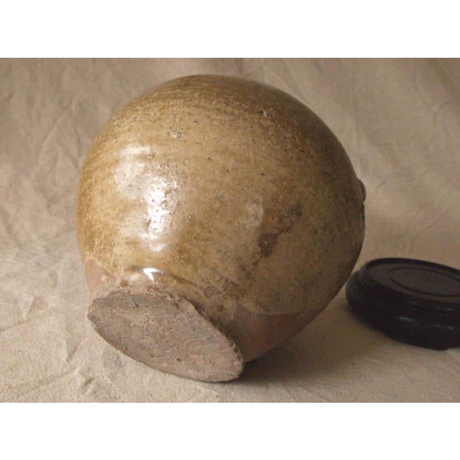 貴重 古越磁 晋代越州窯青磁二耳壺16.5cm 罐 中国古美術 古玩 骨董