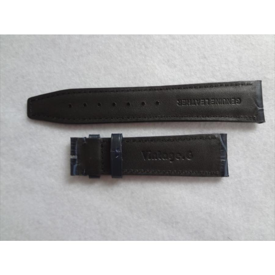 IWCポルトギーゼ クロノグラフ用レザーベルト 21mm 青(ダークブルーの