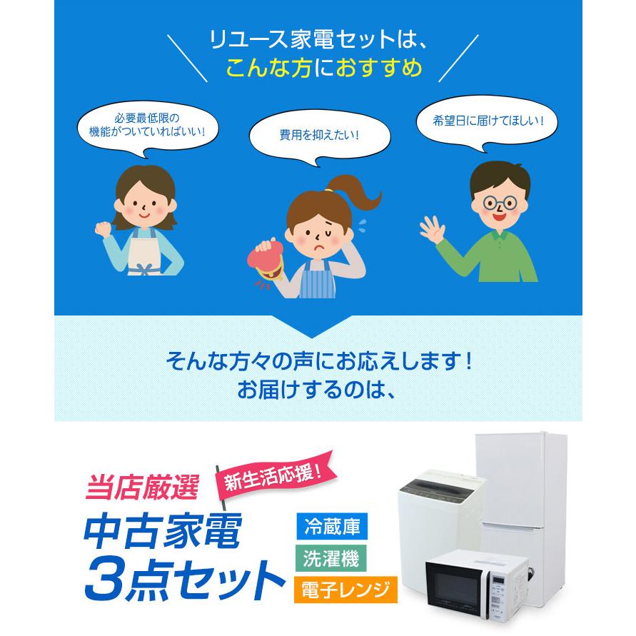 Panasonic（パナソニック） 中古家電セット 一人暮らし 単身用 3点