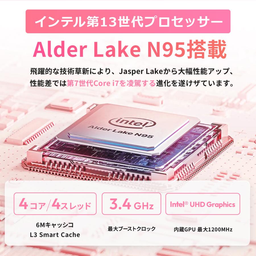 10倍P 新品ノートパソコン 安い 2025末モデル 13世代N95 Webカメラ