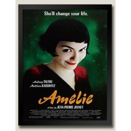 アメリ』 フランス映画ポスター アートフレーム 壁掛け 額縁透明シート