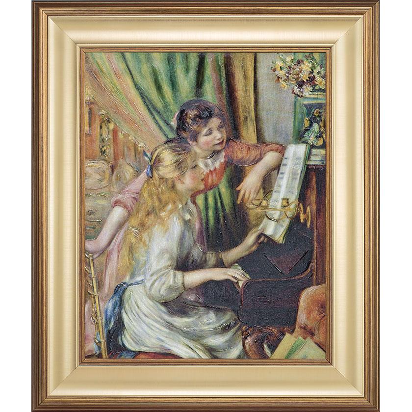 ルノワール ピアノに寄る少女たち 3号 立体複製名画 美術品 レプリカ