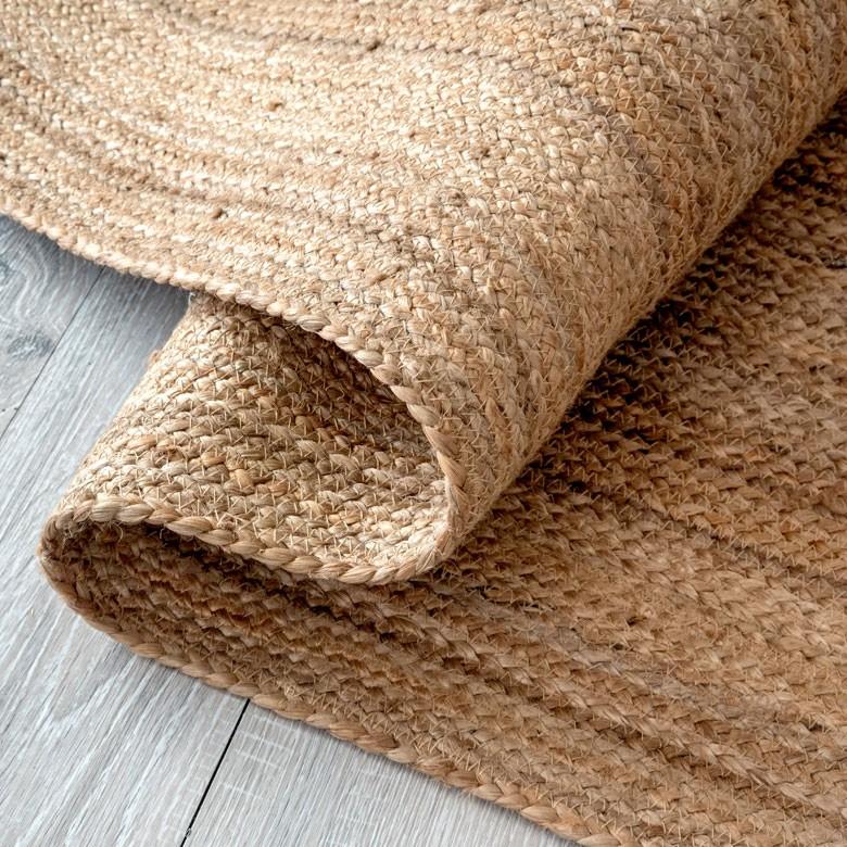 ELEMENTS ジュートラグ 約140×200cm 麻 天然素材 ラグ 敷物 ひんやり