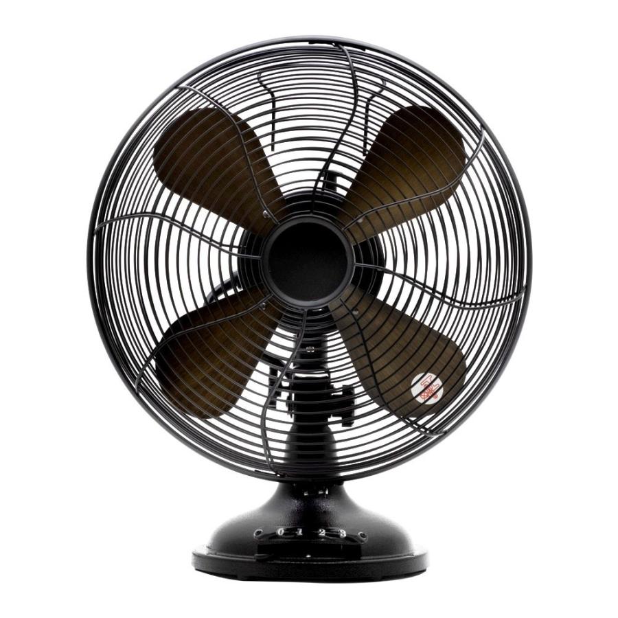 レトロ ブラック 卓上扇風機 扇風機 FIM-364H 三段階 レトロブラック