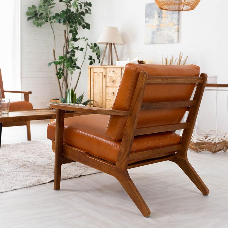 本革】West elm ブラウン 1人掛けソファ 椅子 本革】West elm ブラウン