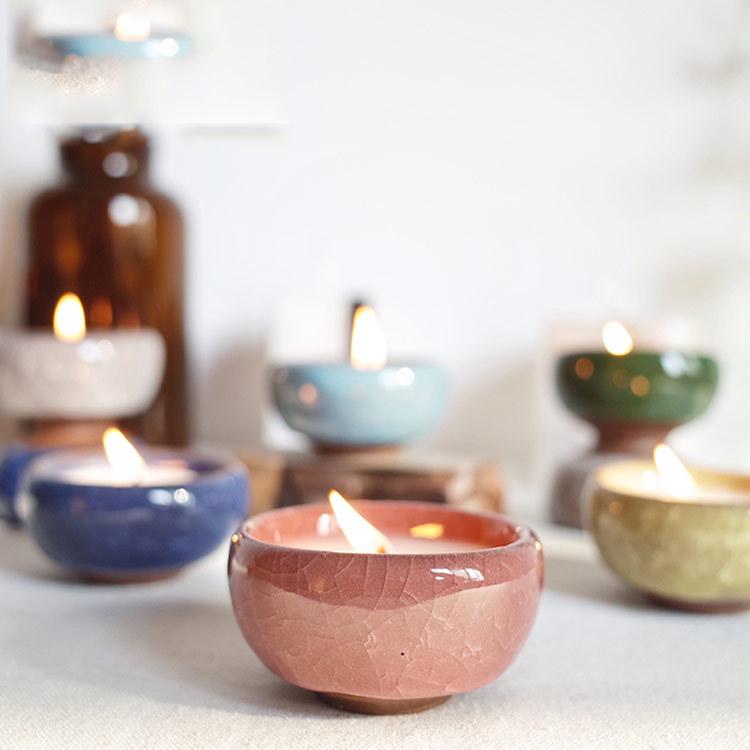 キャンドルホルダー キャンドルスタンド 3個セット 陶器 磁器