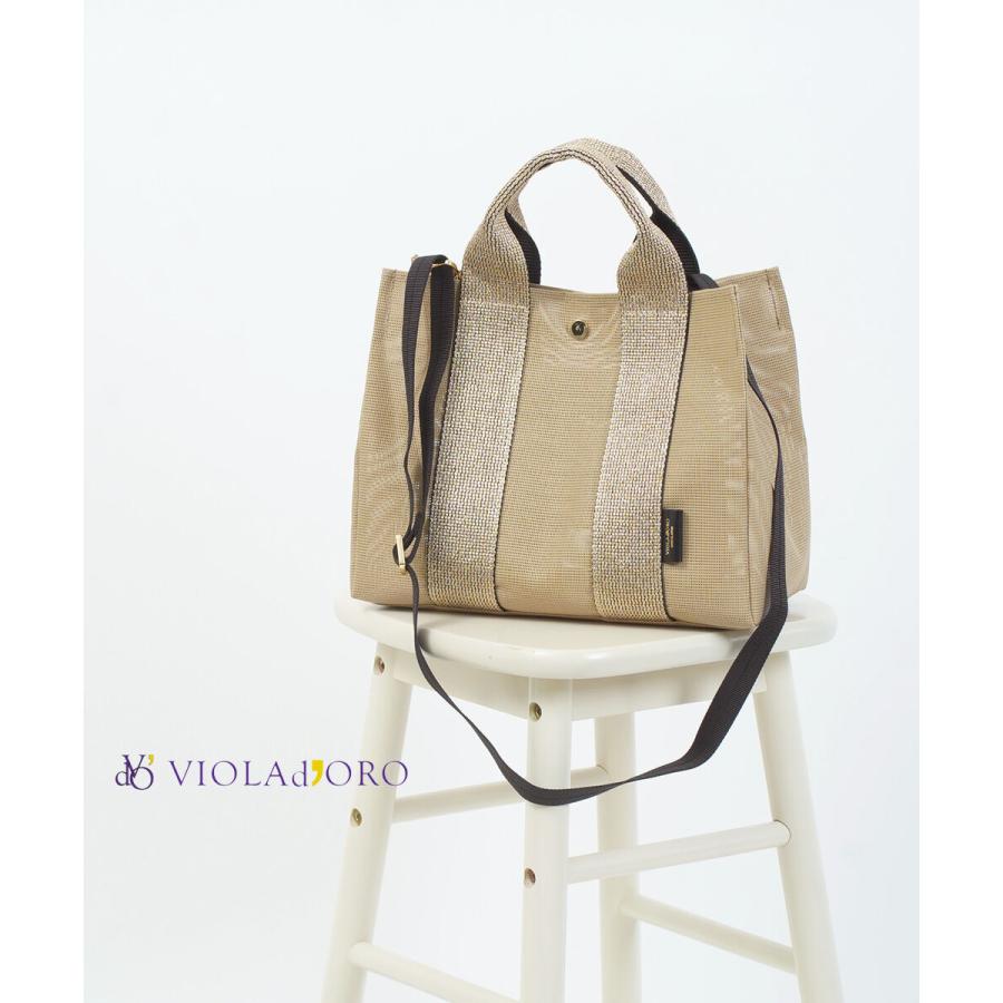 VIOLAd'ORO（ヴィオラドーロ） メッシュ トートバッグ GINO VIOLAd'ORO