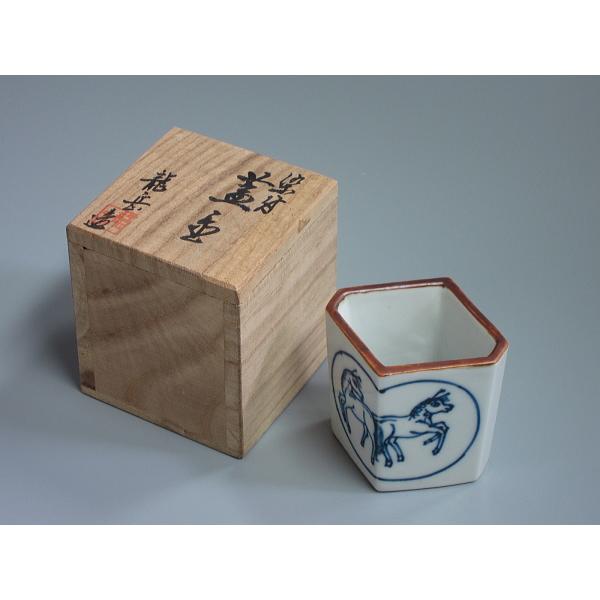 染付菱馬蓋置 橋本龍岳造 共箱 : 茶道具商 越中屋 - 通販 - Yahoo
