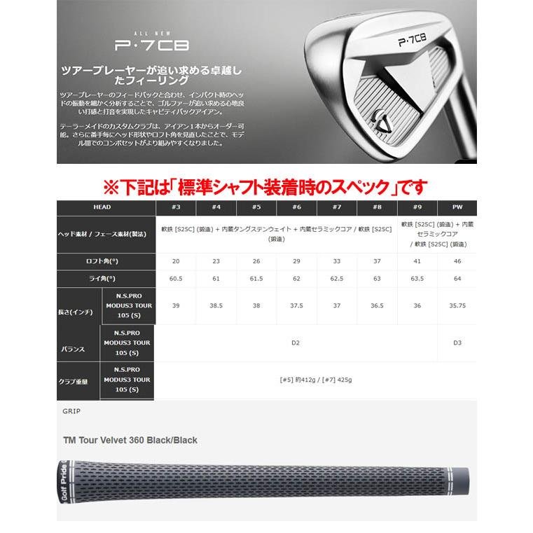 TaylorMade（テーラーメイド） ニューP・7CB アイアン 5本セット(#6