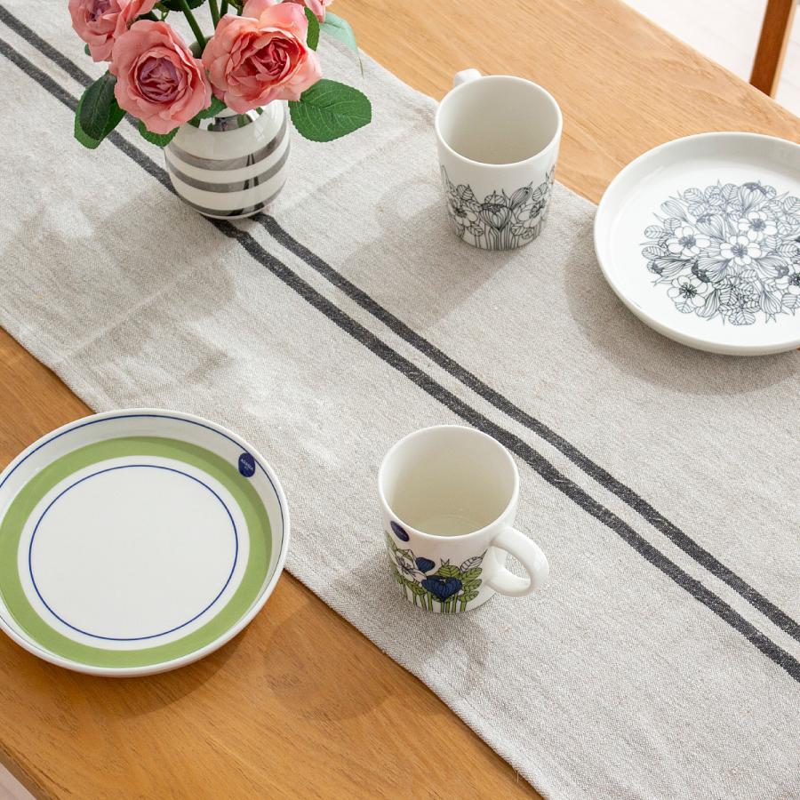 2/27-3/1はP10倍／ テーブルランナー リネン Wストライプ 230×33cm