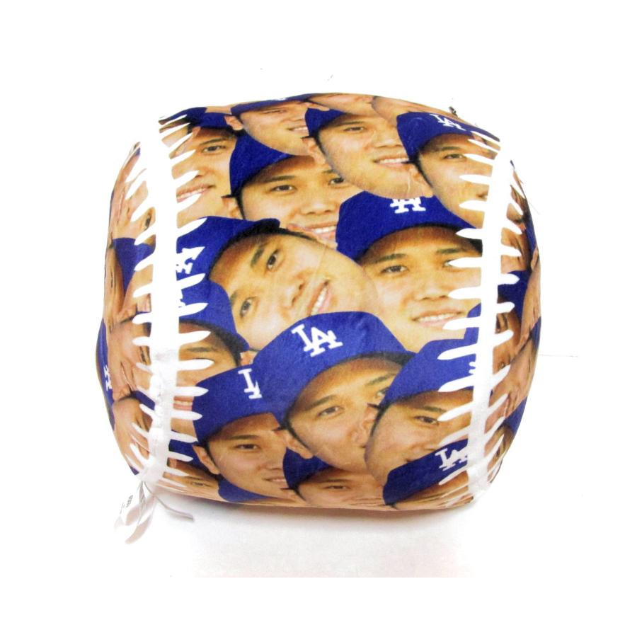 大谷翔平 LA ドジャース クッション 枕 ピロー 顔だらけ 野球ボール