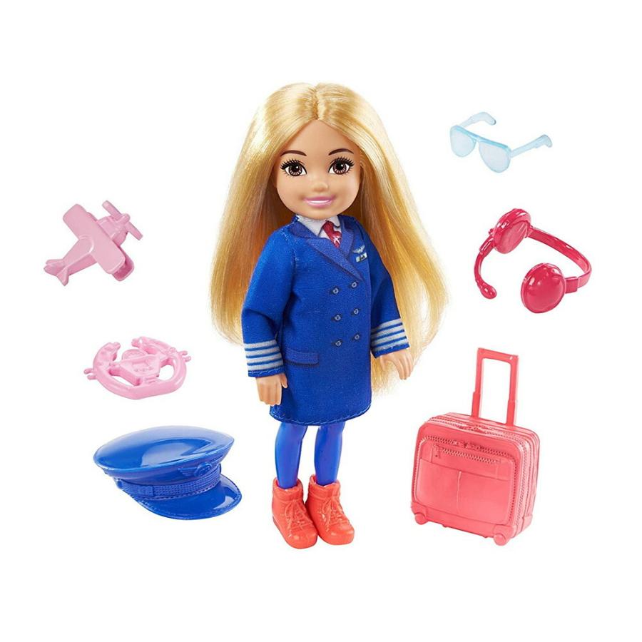 バービー チェルシー パイロット ドール 小物付き 人形 飛行機 機長