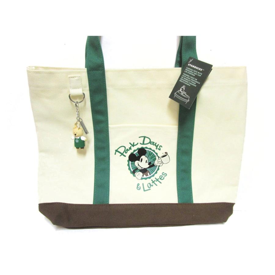 スターバックス ミッキー キャンバス トートバッグ スタバ ベアリスタ