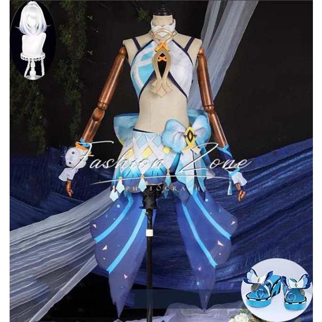 送料無料◇原神 げんしん 風 ムアラニ Mualani コスプレ衣装 ウィッグ