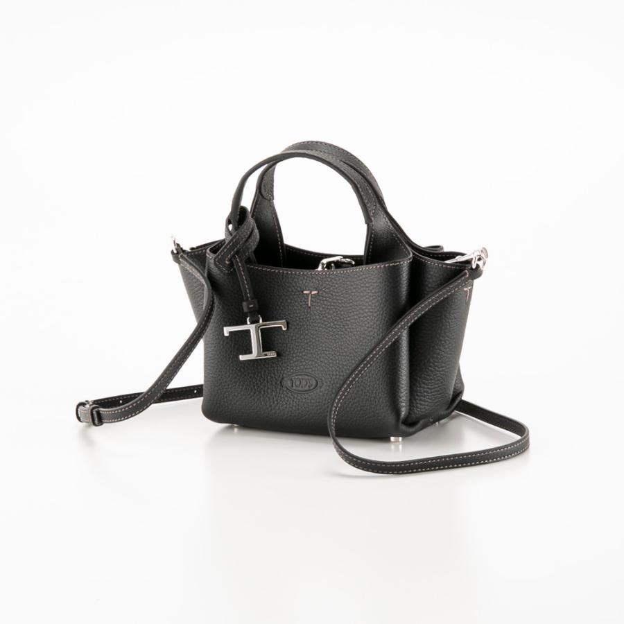 TOD'S（トッズ） レザーマイクロバッグ Tタイムレス メタルペンダント