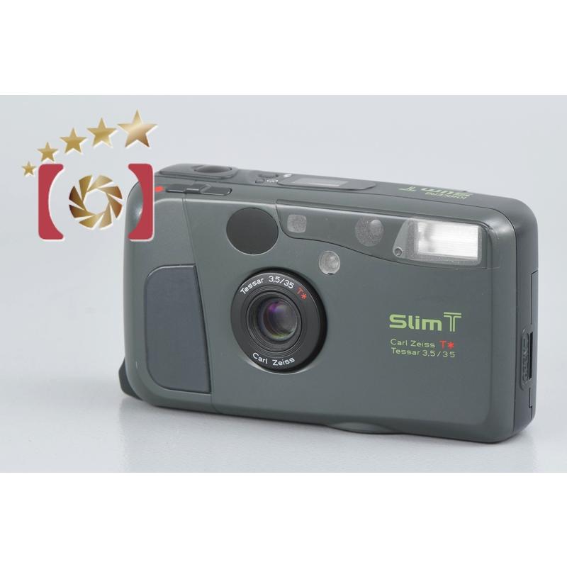 中古】Kyocera 京セラ Slim T ブラック コンパクトフィルムカメラ